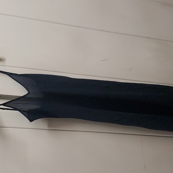 FP Women’s Navy Pretty Ruffle Plunging Midi Slip & Dress Summer M - Picture 8 of 11